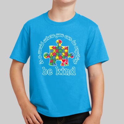 Youth - Be Kind Puzzle Piece T-Shirt - Autism Awareness Thumbnail