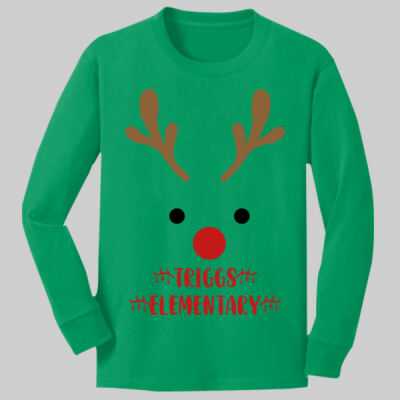 Youth Long Sleeve Shirt - Winter Holidays - Reindeer Thumbnail
