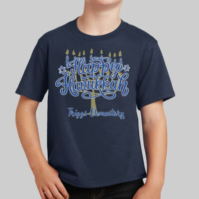 Youth T-Shirt - Winter Holidays - Happy Hanukkah Thumbnail